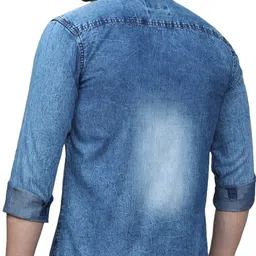 cazzba Men Regular Fit Solid Cut Away Collar Casual Shirt image 2