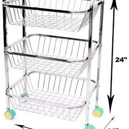 lomy Stainless Steel Kitchen Trolley image 3