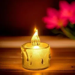 yaroh LED Candle Diya, Electric Flameless Crystal Candle Light For Home DecorationX131 Candle image 3