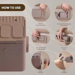 tavro Inflatable Air Bed with Built-in Pump | Portable Sleeping Mattress Inflatable Bed-picture-45