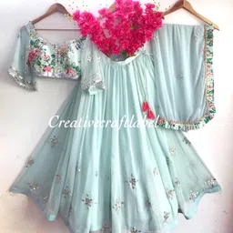 pratyam fashion Embroidered Semi Stitched Lehenga Choli image 1