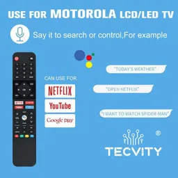TECVITY Bluetooth Voice Function Remote Control Replacement of Motorola Smart LED TV Remote Controller image 4