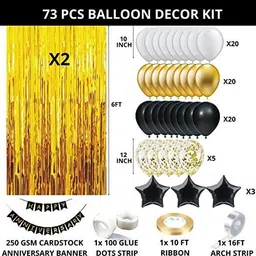 pbbs Solid Birthday Numbers Solid Golden '10' Numerical Foil Balloon for Celebration Balloon image 2
