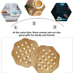 calldrishe Eco-friendly round wavy coaster Table Heat Pad for Kitchen for Hot Plates Heat Resistant Trivet Set Trivet image 3