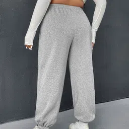 dockstreet Women Solid Grey Track Pants image 2