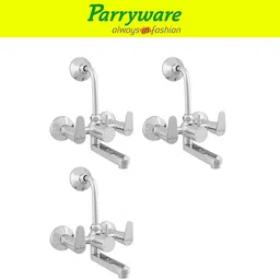parryware Uno Wall Mixer 2 in 1 with Overhead Shower Provision set of 3 pic 354 Wall Mixer with Overhead Shower Provision Wall Mixer Faucet-picture-16