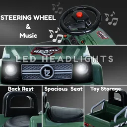 toyzoy Starlight Lite Manual Push Ride On for Kids|Boys|Girls Jeep Non Battery Operated Ride On image 3