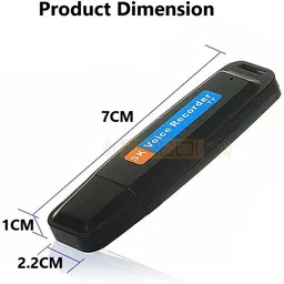 FREDI HD PLUS Spy Usb Recorder with Clear HD Voice Recording Feature, One Key On/Off function NA Voice Recorder image 2