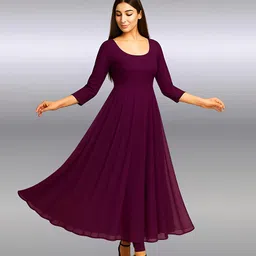 manayfab Georgette Stitched Anarkali Gown image 2
