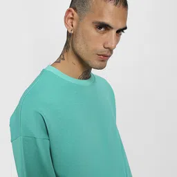 veirdo Men Full Sleeve Solid Sweatshirt image 4