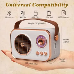 Coracao Bluetooth Wireless Speaker with USB Input & Hands-Free Calling (10W RMS Power) 7 W Bluetooth Speaker image 4