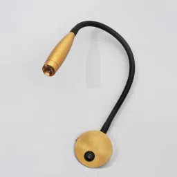 shree kala home decor Modern Brass Finish LED Wall Mounted Reading Spotlight with Flexible Gooseneck image 5