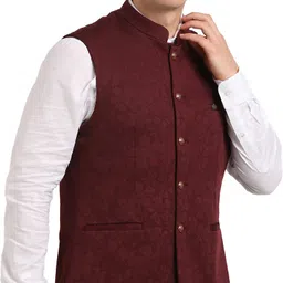 turtle Self Design Men Waistcoat image 3