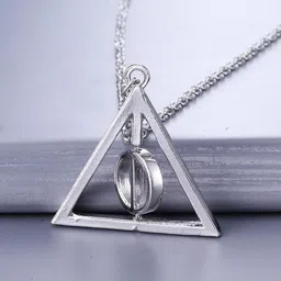 rvm jewels Harry Potter Inspired Rotating Deathly Hallows Pendant Necklace Alloy image 5