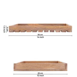 metalsmith Brown Mango Wood Rectangular Serving Tray image 3
