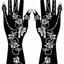 vmens99 Mehndi Stencil Set for Women & Girls | Reusable Bridal & Festival Mehndi M_F216 Hand Mehndi Stencil Stencil image 1