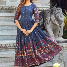 Viscose Rayon Stitched Anarkali Gown-image-47