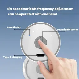 rjguru Portable Gun Massager Machine For Body Pain Relief 6 Speed 4 Head Massage Gun image 3