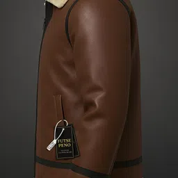 futse peno Men Solid Leather Jacket image 3