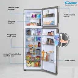candy 268 L Frost Free Double Door 2 Star Convertible Refrigeratorwith 5 in 1 Convertible model image 4