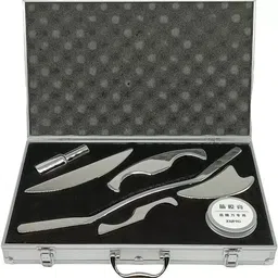 4 Pcs Stainless Steel Gua Sha Tools Set with Oil-image-69
