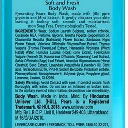 pears Soft and Fresh Body Wash,Paraben Free Shower Gel with Mint Extracts image 3