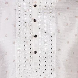 koshin Men Embellished, Embroidered Jacquard Straight Kurta image 4