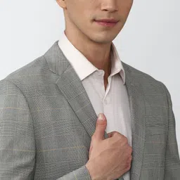 peter england Men Checkered Single Breasted Party Blazer image 5