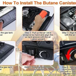 miyanistore Camping stove for outdoor use camping, picnic and hiking Aluminium Automatic Gas Stove image 3