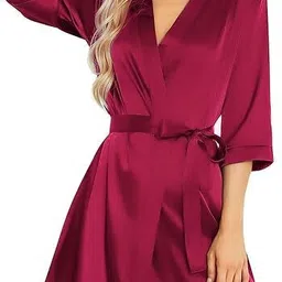 mansey majenta Free Size Bath Robe-picture-21