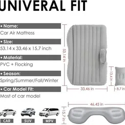 parthen Car Bed Mattress sofa with Two Pillow, One Air Pump & Repair Kit Car Inflatable Bed image 5