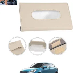 msnp Universal Leatherite Rectangle Beige Tissue Box For Car/office/Home-255 Vehicle Tissue Dispenser-picture-15