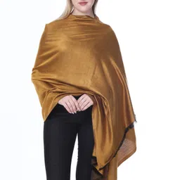 noquo Solid Viscose Women Yellow Stole-picture-21
