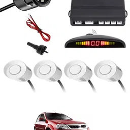 maties Car Parking Sensors - Set of 4 with Reverse Parking Camera (White)-292 White Reversing Electromagnetic Parking Sensors With Camera-292 Parking Sensor-picture-16