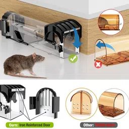 seahaven Mouse/Rat Trap box, Rodent Trap Alive Catch Cage Snap Trap image 5