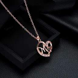 mahi Dual Heart Crystal Pendant for Mom Crystal Alloy Pendant image 4