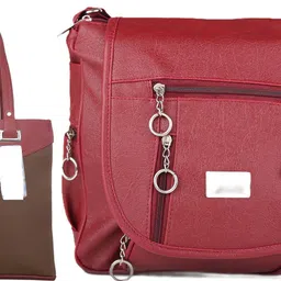 msk collection Women Tan, Maroon Messenger Bag-picture-17