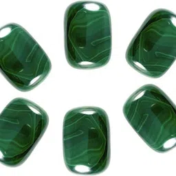 jewelryonclick Natural MALACHITE Gemstone Cabochon Rectangle Cushion 6 Carat 6.25 Ratti for Stone Malachite Ring image 4