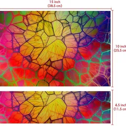 FineArts 4 in 1 Combo Pack with Laptop Skin Sticker Decal, Palmrest Skin, Screen Protector, Key Guard for 15.6 Inch Laptop - Colorful Digital Art Combo Set image 4