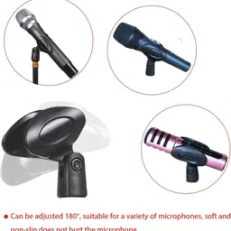 kh Microphone Mic Clip Holder for Mic Stand (Pack of 2) (Model-3) Monopod image 5