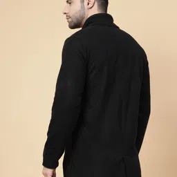 rigo Polar Fleece Solid Coat For Men image 4