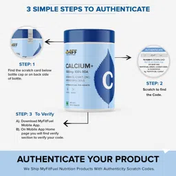 myfitfuel Calcium 1000mg (60 Tablets)+ Vitamin D3, K2 (MK7), Zinc, Magnesium & Cissus image 4