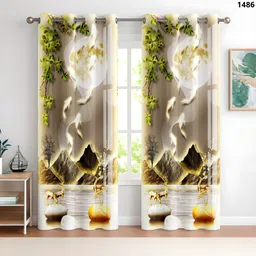 kuntifashion 274 cm (9 ft) Long Door Polyester Blackout Curtain (Pack Of 2)-picture-10