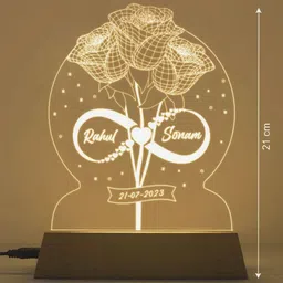 mystica LED Acrylic Lamp for Wedding Anniversary Valentines Day Gift Table Lamp Table Lamp-picture-11
