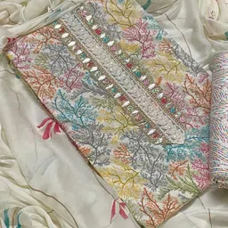 ejs Unstitched Pure Cotton Salwar Suit Material Printed-picture-22