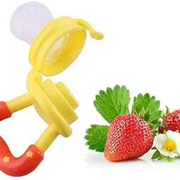vadhavan Baby Fruit Nibbler With Fruit Shape Silicone Teether Teether and Feeder image 2