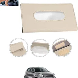 ccmm Universal Leatherite Beige Rectangle Tissue Paper Box/Dispencer For Car-55 Vehicle Tissue Dispenser-picture-26