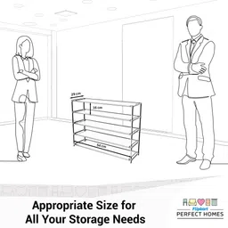 flipkart perfect homes studio 4 Shelf Plastic Pipe & Cover PP Collapsible Wardrobe image 3