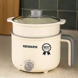 nowexp GENGXING Electric Cooker / Multi-Functional Hot Pot with Steamer Air Fryer, Egg Boiler, Deep Fryer, Food Steamer, Rice Cooker, Travel Cooker, Egg Roll Maker image 1