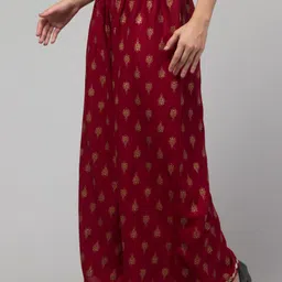kgfonecloth Women Relaxed Maroon Viscose Rayon Trousers-picture-34